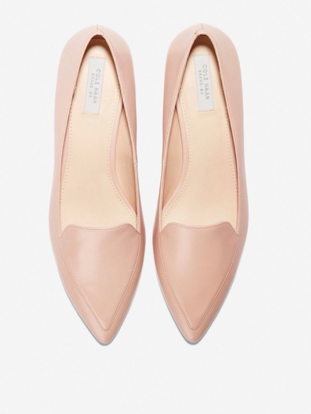 NIB Cole Haan Women's Blush Pink Leather Low Heel Loafers